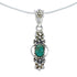 Southwest Turquoise Sterling Silver Snake Chain Necklace Set JX129170